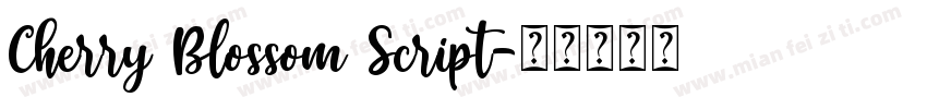 Cherry Blossom Script字体转换